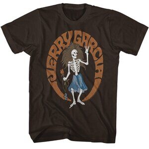 Jerry Garcia Skeleton Hippie Vintage Rock Music Graphic Shirt 98